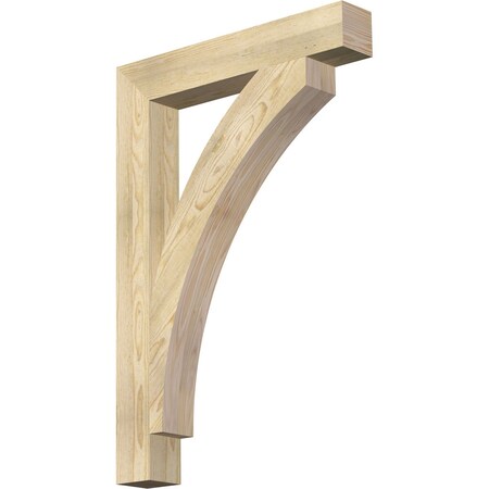 Ekena Millwork Thorton Block Rough Sawn Bracket, Douglas Fir, 4"W x 26"D x 38"H BKT04X26X38THR05RDF
